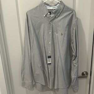 Ralph Lauren Oxford shirt in gray. Brand NWT. Size XXL